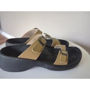 TATAMI Birkenstock Women,s 5 Beige Slip on Open Toe Strappy Buckle Sandals